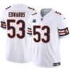 Men's Chicago Bears #53 T.J. Edwards White 2024 F.U.S.E. With 1-star C Patch Vapor Untouchable Limited Football Stitched Jersey