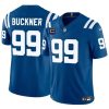 Men's Indianapolis Colts #99 DeForest Buckner Blue 2024 F.U.S.E. With 4-Star C Patch Vapor Limited Stitched Football Jersey
