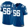 Men's Indianapolis Colts #56 Quenton Nelson Blue 2024 F.U.S.E. With 4-Star C Patch Vapor Limited Stitched Football Jersey