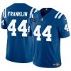 Men's Indianapolis Colts #44 Zaire Franklin Blue 2024 F.U.S.E. With 4-Star C Patch Vapor Limited Stitched Football Jersey