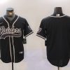 Mens Las Vegas Raiders Black Team Blank Patch Cool Base Stitched Baseball Jersey