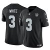 Men's Las Vegas Raiders #3 Zamir White Black 2024 F.U.S.E 65th Anniversary Patch Vapor Stitched Football Jersey