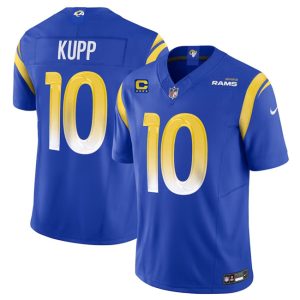 Men's Los Angeles Rams #10 Cooper Kupp Royal 2024 F.U.S.E With 4-Star C Patch Vapor Limited Stitched Jersey