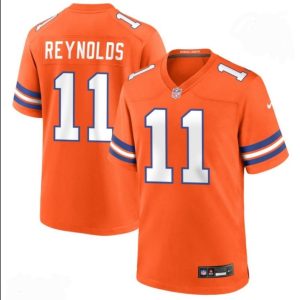 Men's Denver Broncos #11 Josh Reynolds Orange Mile High Collection F.U.S.E. 1977 Throwback Stitched Game Jersey