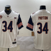 Men's Chicago Bears #34 Walter Payton Limited White Team Patch Fashion FUSE Jersey