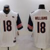 Men's Chicago Bears #18 Caleb Williams Limited White Fashion FUSE Jersey