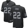 Men's Las Vegas Raiders #22 Roger Craig Nike Black Vapor Limited Jersey