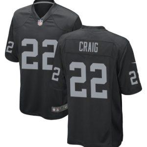 Men's Las Vegas Raiders #22 Roger Craig Nike Black Vapor Limited Jersey