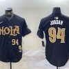 Men's New Orleans Saints #94 Cameron Jordan Black Cool Base Stitched Baseball Jerseys