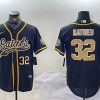 Men's New Orleans Saints #32 Tyrann Mathieu Black Cool Base Stitched Baseball Jerseys