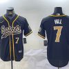 Men's New Orleans Saints #7 Taysom Hill Black With Patch Cool Base Stitched Baseball Jerseys