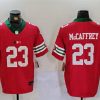 Men's San Francisco 49ers #23 Christian McCaffrey Red F.U.S.E. Mexico Vapor Limited Stitched Football Jersey