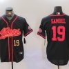 Men's San Francisco 49ers#19 Deebo Samuel Black With Patch Cool Base Stitched Baseball Jerseys