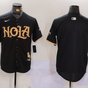 Men's New Orleans Saints Blank Black Cool Base Stitched Baseball Jersey