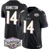 Men's Baltimore Ravens #14 Kyle Hamilton Black F.U.S.E 2024 AFC North Division Champions Vapor Limited Football Jersey