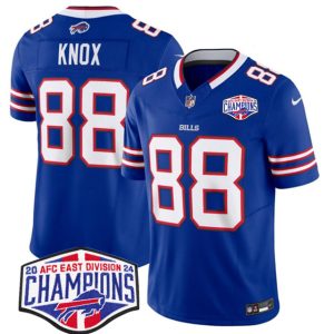 Men's Buffalo Bills #88 Dawson Knox Royal F.U.S.E. 2024 AFC East Division Champions Jersey