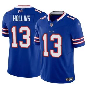 Men's Buffalo Bills #13 Mack Hollins Blue 2024 F.U.S.E. Jersey