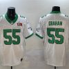 Men's Philadelphia Eagles #55 Brandon Graham White 2025 Super Bowl LIX Patch F.U.S.E. Jersey