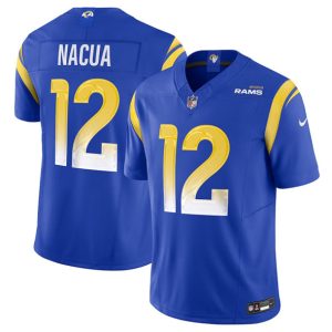 Men's Los Angeles Rams #12 Puka Nacua Blue 2024 F.U.S.E. Vapor Untouchable Limited Football Stitched Jersey