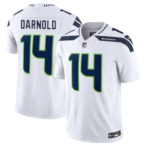 Men's Seattle Seahawks #14 Sam Darnold White 2024 F.U.S.E. Vapor Limited Football Stitched Jersey