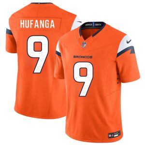 Men's Denver Broncos #9 Talanoa Hufanga Orange 2025 F.U.S.E. Vapor Limited Football Stitched Jersey