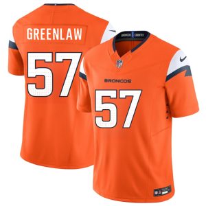 Men's Denver Broncos #57 Dre Greenlaw Orange 2025 F.U.S.E. Vapor Limited Football Stitched Jersey
