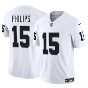 Men's Las Vegas Raiders #15 Kyle Philips White 2025 F.U.S.E. Vapor Football Stitched Jersey