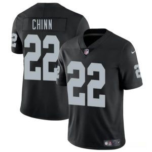 Men's Las Vegas Raiders #22 Jeremy Chinn Black 2025 Vapor Football Stitched Jersey