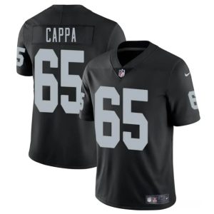 Men's Las Vegas Raiders #65 Alex Cappa Black 2025 Vapor Football Stitched Jersey