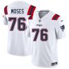Men's New England Patriots #76 Morgan Moses White 2025 F.U.S.E. Vapor Limited Football Stitched Jersey