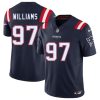 Men's New England Patriots #97 Milton Williams Navy 2025 F.U.S.E. Vapor Limited Football Stitched Jersey
