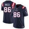 Men's New England Patriots #86 Giovanni Ricci Navy 2025 F.U.S.E. Vapor Limited Football Stitched Jersey