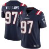 Men's New England Patriots #97 Milton Williams Navy 2025 Vapor Limited Football Stitched Jersey
