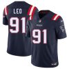 Men's New England Patriots #91 Titus Leo Navy 2025 F.U.S.E. Vapor Limited Football Stitched Jersey