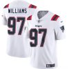 Men's New England Patriots #97 Milton Williams White 2025 Vapor Limited Football Stitched Jersey