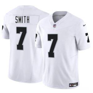 Men's Las Vegas Raiders #7 Geno Smith White 2025 F.U.S.E. Vapor Football Stitched Jersey