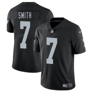 Men's Las Vegas Raiders #7 Geno Smith Black 2025 Vapor Football Stitched Jersey