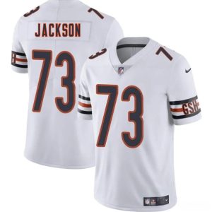 Men's Chicago Bears #73 Jonah Jackson White 2025 Vapor Football Stitched Jersey