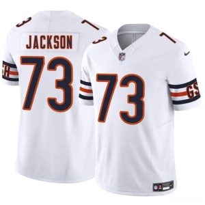 Men's Chicago Bears #73 Jonah Jackson White 2025 F.U.S.E. Vapor Football Stitched Jersey