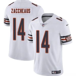 Men's Chicago Bears #14 Olamide Zaccheaus White 2025 Vapor Football Stitched Jersey