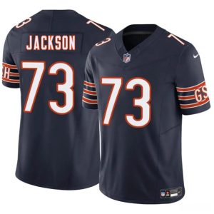 Men's Chicago Bears #73 Jonah Jackson Navy 2025 F.U.S.E. Vapor Football Stitched Jersey