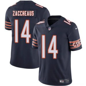 Men's Chicago Bears #14 Olamide Zaccheaus Navy 2025 Vapor Football Stitched Jersey