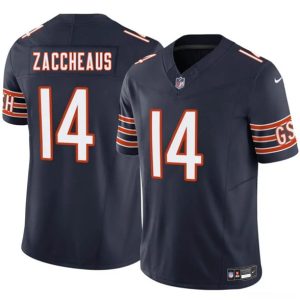 Men's Chicago Bears #14 Olamide Zaccheaus Navy 2025 F.U.S.E. Vapor Football Stitched Jersey
