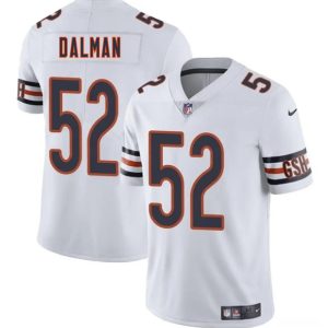 Men's Chicago Bears #52 Drew Dalman White 2025 Vapor Football Stitched Jersey