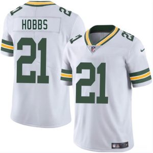 Men's Green Bay Packers #21 Nate Hobbs White 2025 Vapor Untouchable Limited Football Stitched Jersey