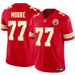 Men's Kansas City Chiefs #77 Jaylon Moore Red 2025 F.U.S.E. Vapor Untouchable Limited Football Stitched Jersey