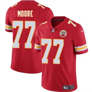 Men's Kansas City Chiefs #77 Jaylon Moore Red 2025 Vapor Untouchable Limited Football Stitched Jersey