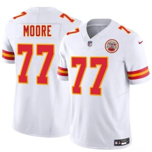 Men's Kansas City Chiefs #77 Jaylon Moore White 2025 F.U.S.E. Vapor Untouchable Limited Football Stitched Jersey