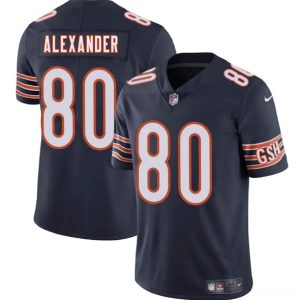 Men's Chicago Bears #80 Maurice Alexander Navy 2025 Vapor Football Stitched Jersey