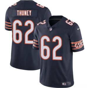 Men's Chicago Bears #62 Joe Thuney Navy 2025 Vapor Football Stitched Jersey